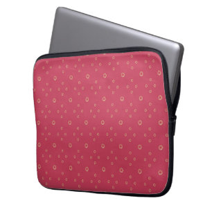 Coral Golden Zinnia Sun Laptop Sleeve