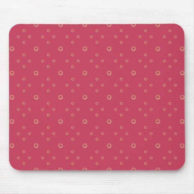 Coral | Golden Zinnia Sun Mouse Mat (Front)