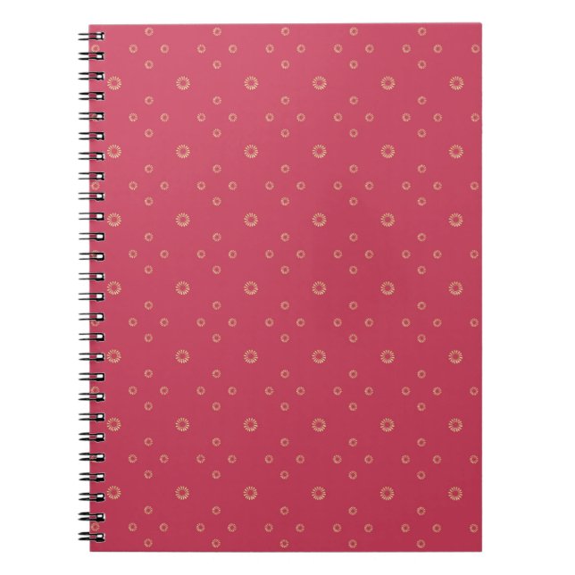 Coral | Golden Zinnia Sun Notebook (Front)