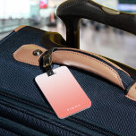 Coral Gradient Ombre Personalised Luggage Tag<br><div class="desc">Dress up your suitcase -- and make it stand out on the baggage carousel -- with this pretty luggage tag! Design features a coral to white ombre gradient,  fully customisable with your name and contact details. Check our shop for additional colours and coordinating accessories.</div>