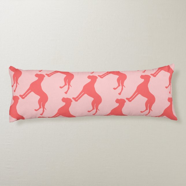 Coral Great Dane Body Cushion (Back)