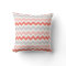 Coral Grey Chevron Decorative Pillow