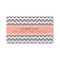 Coral Grey Chevron Retro Mum Calling Cards