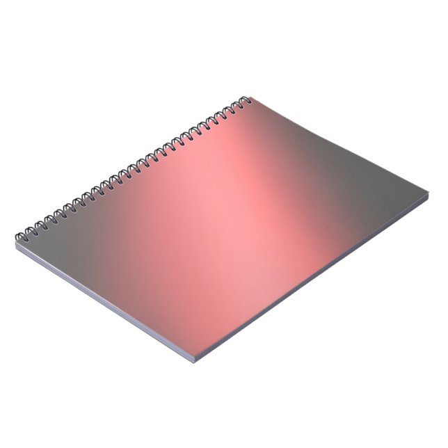 Coral & Grey  moonlight ombre effect  Notebook (Left Side)