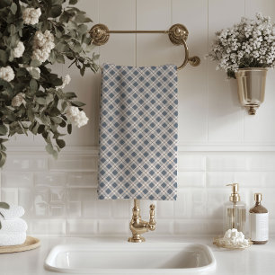 Coral Grey Towels Elegant Plaid for the Bath