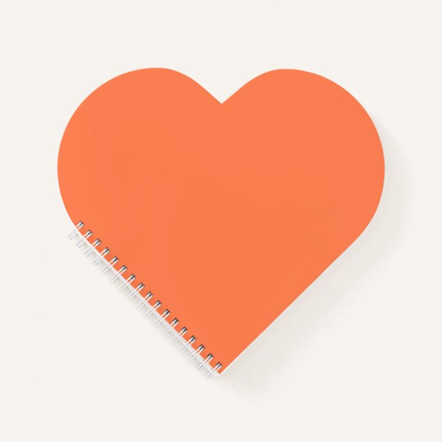 Coral Heart Shaped Notebook (Front)