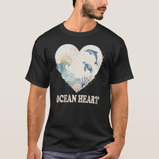 Coral Heart Tide T-Shirt (Front)