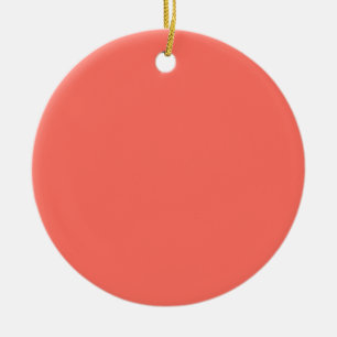 Coral hex code FF6F61 Ceramic Tree Decoration