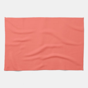 Coral hex code FF6F61 Tea Towel
