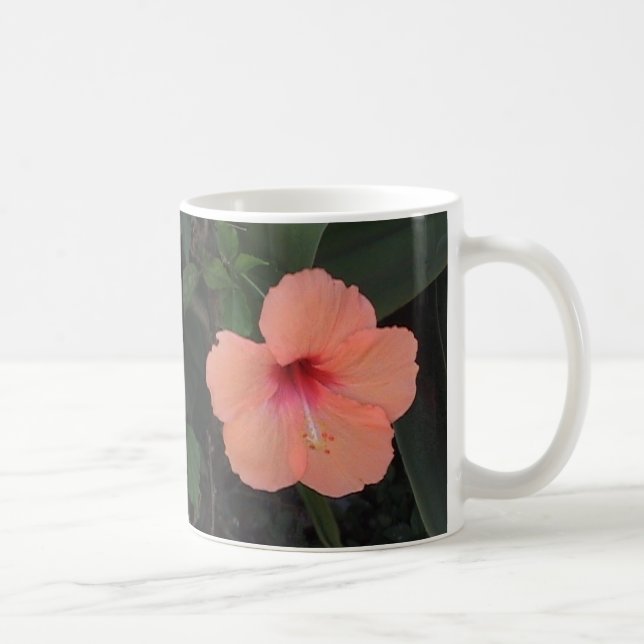 Coral Hibiscus Mug (Right)
