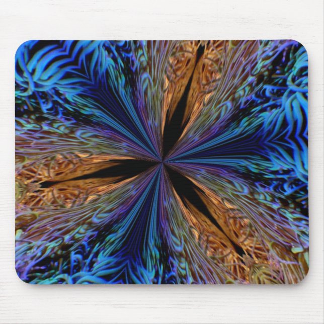 coral kaleidoscope mousepad. mouse mat (Front)