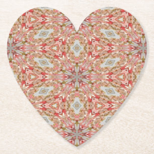 Coral Kaleidoscope Paper Coaster