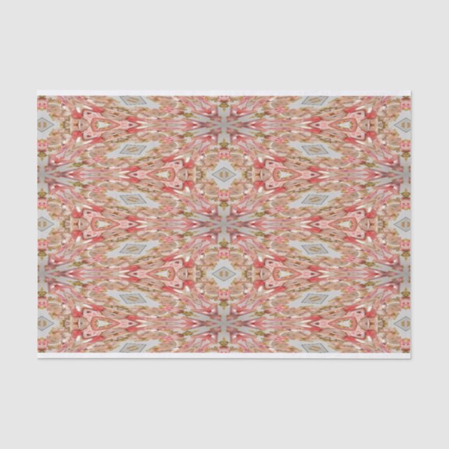 Coral Kaleidoscope Tissue Paper (Front)