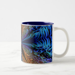 Coral Kaleidoscope Two-Tone Coffee Mug