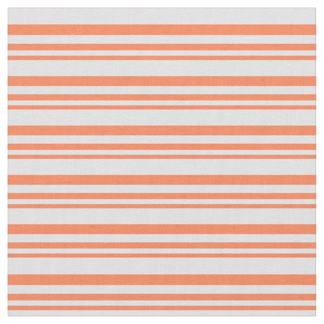 Coral & Lavender Lined Pattern Fabric (Close Up)