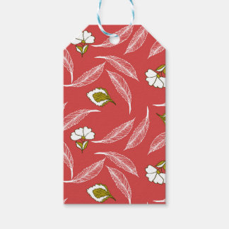 Coral Leaf Drift Throw Blanket Gift Tags