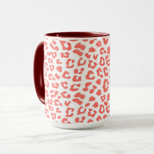 Coral Leopard Print Mug