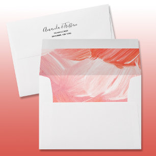 Coral Lined Envelope