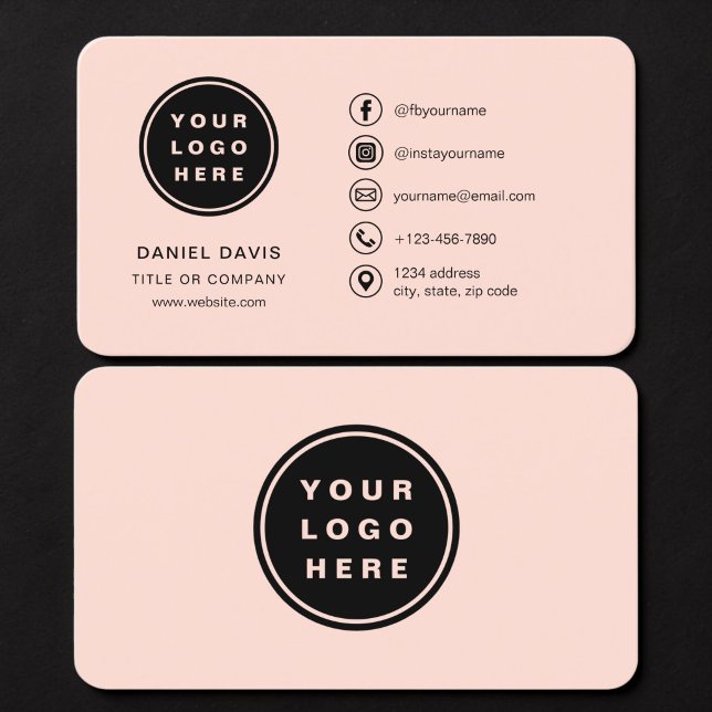 Coral Logo Business Card (Creator Uploaded)