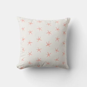 Coral Love Starfish Pattern OffWhite Cushion