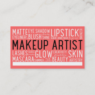 Coral Makeup Artist : Business Card