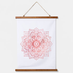 Coral Mandala Hanging Tapestry