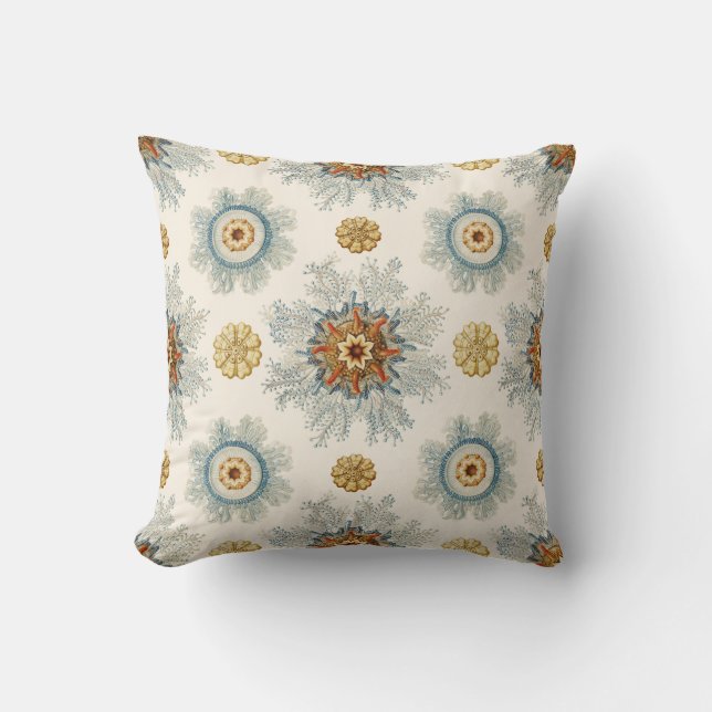 Coral Mandala Pattern Cushion (Front)