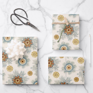 Coral Mandala Pattern Wrapping Paper Sheet