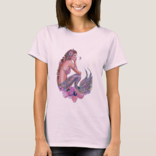 Coral mermaid with flowers by Renee Lavoie Gift B T-Shirt