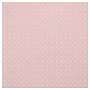 Coral Mint Green Polka Dot Pattern Fabric