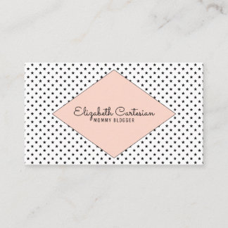 Coral Modern Stars Business Card