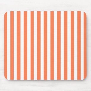 Coral Modern Stripe Mouse Mat