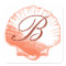 Coral Monogrammed Sea Shell Sticker