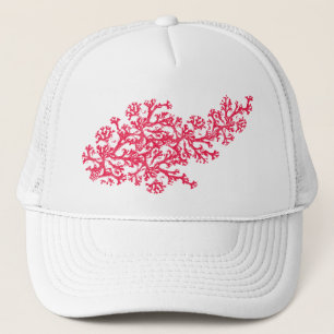 Coral Motif Trucker Hat