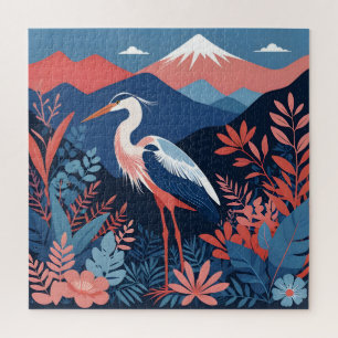 coral mountain heron puzzle