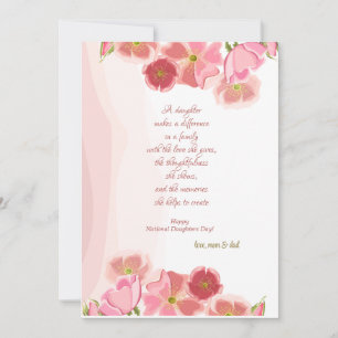 Coral National Daughters Day Card