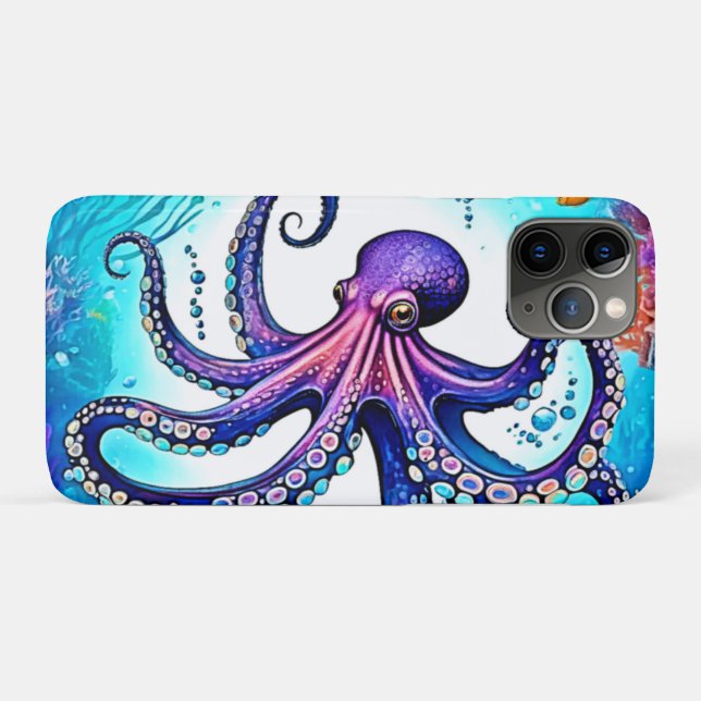 Coral Octopus Glow Design Case-Mate iPhone Case (Back (Horizontal))