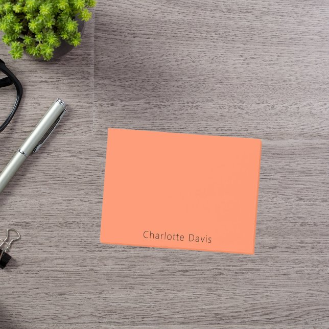 Coral orange name post-it notes (Creator Uploaded)