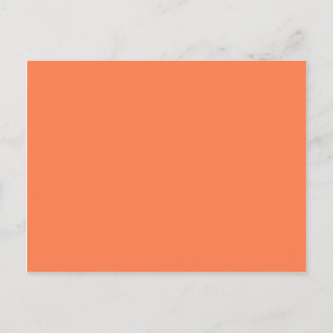 Coral (Orange Pink) Solid Colour Postcard