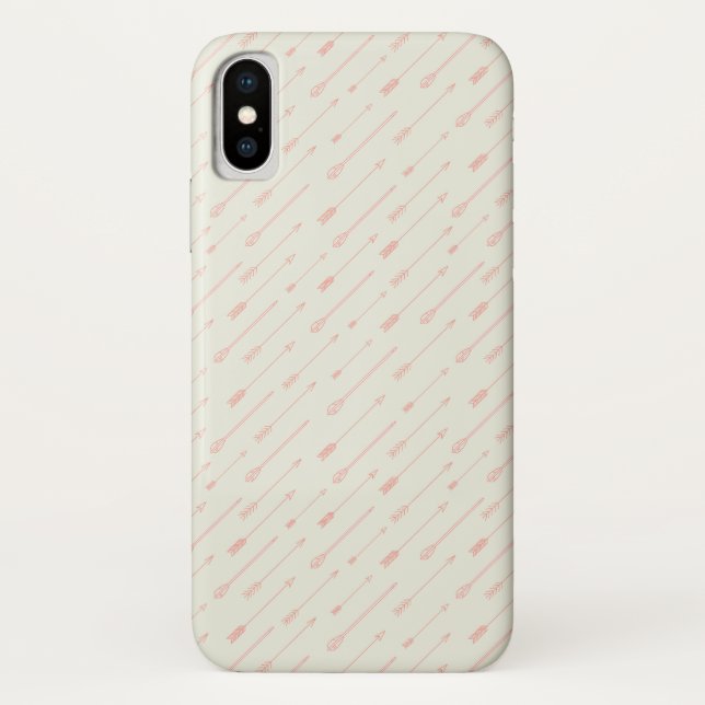 Coral Outlined Arrows Pattern Case-Mate iPhone Case (Back)