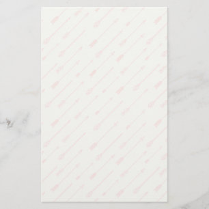 Coral Outlined Arrows Pattern Stationery