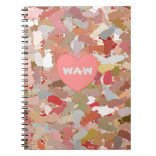 Coral Paint Splatter Notebook