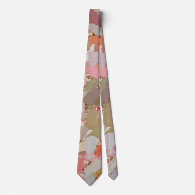 Coral Paint Splatter tie (Front)