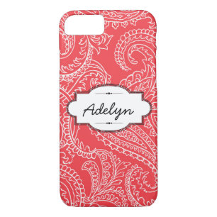 Coral Paisley iPhone 7 Barely There Case