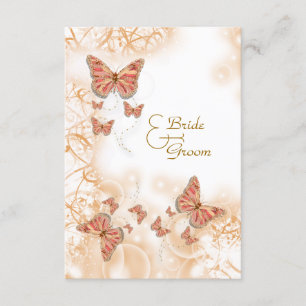 Coral peach butterfly rsvp
