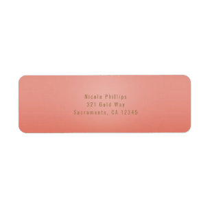 Coral Peach Dipped Chic Elegant Party Invitation