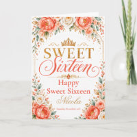 Coral Peach Ivory Sweet Sixteen