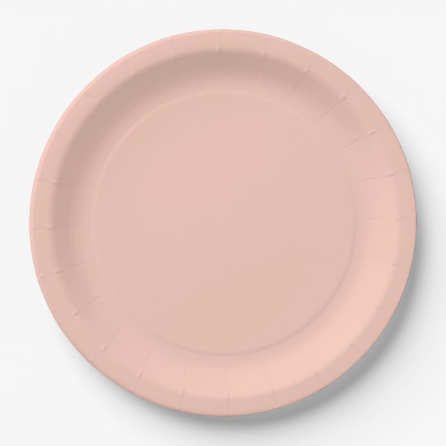 Coral Peach Party Plate (Front)