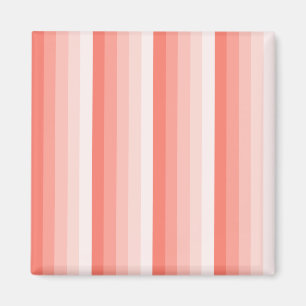 Coral peach shadow stripes magnet