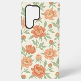 Coral Peony Bloom | Soft Peach Floral Samsung Galaxy Case